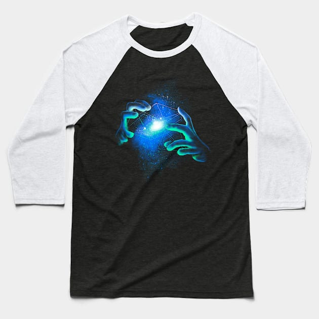 Space Illusionist Baseball T-Shirt by opawapo